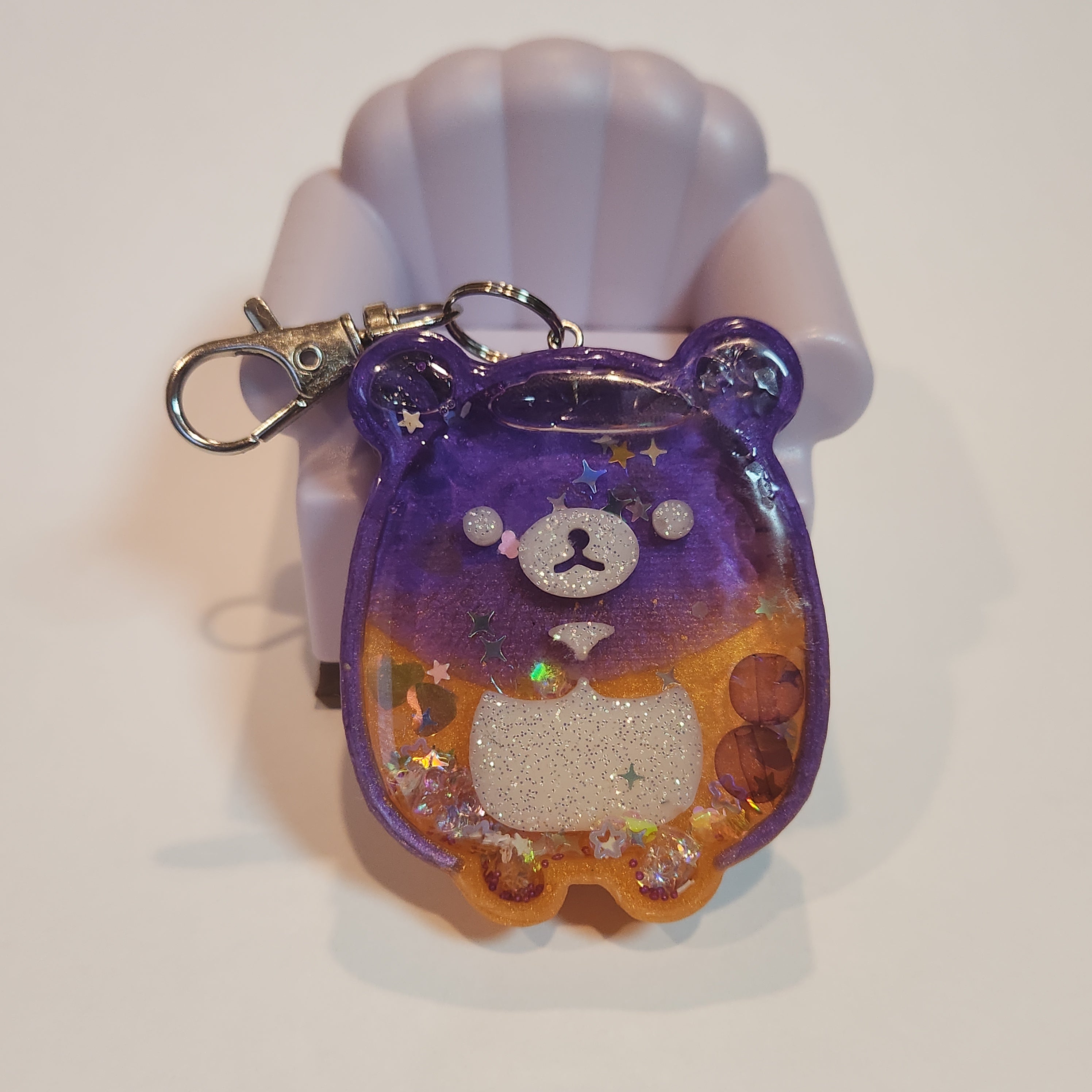 Chubby Bear Shaker Keychain/Bag Charm