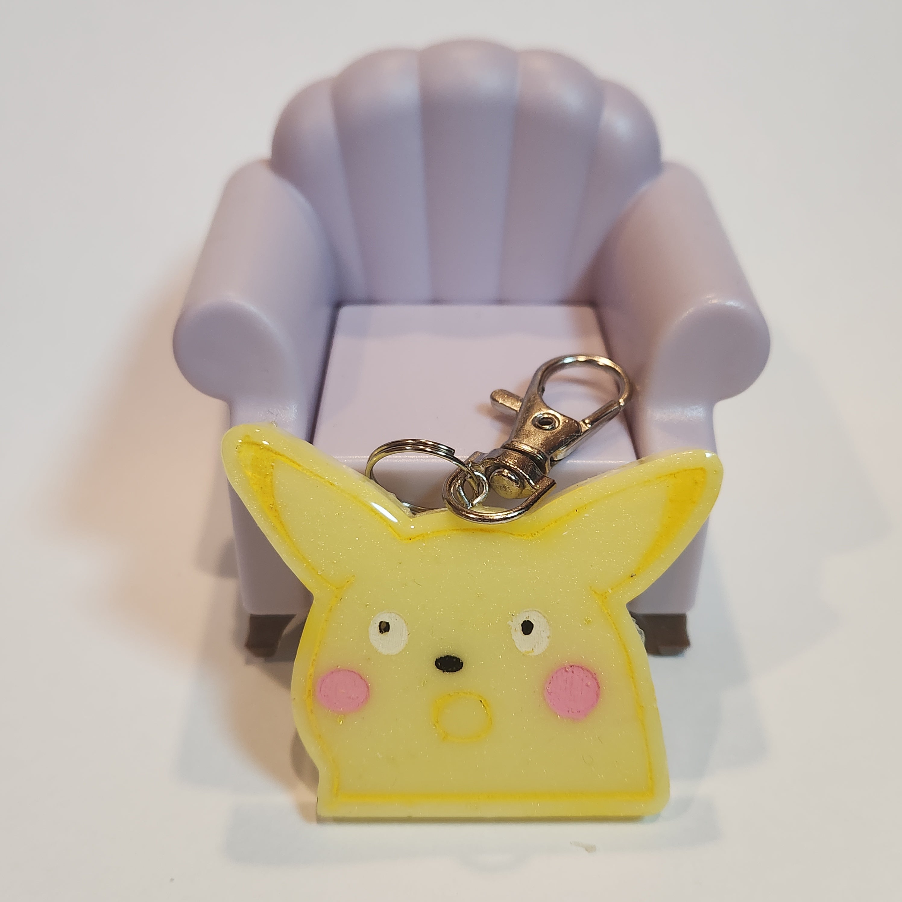Shocked Electric Mouse Pikachu Keychain/Bag Charm