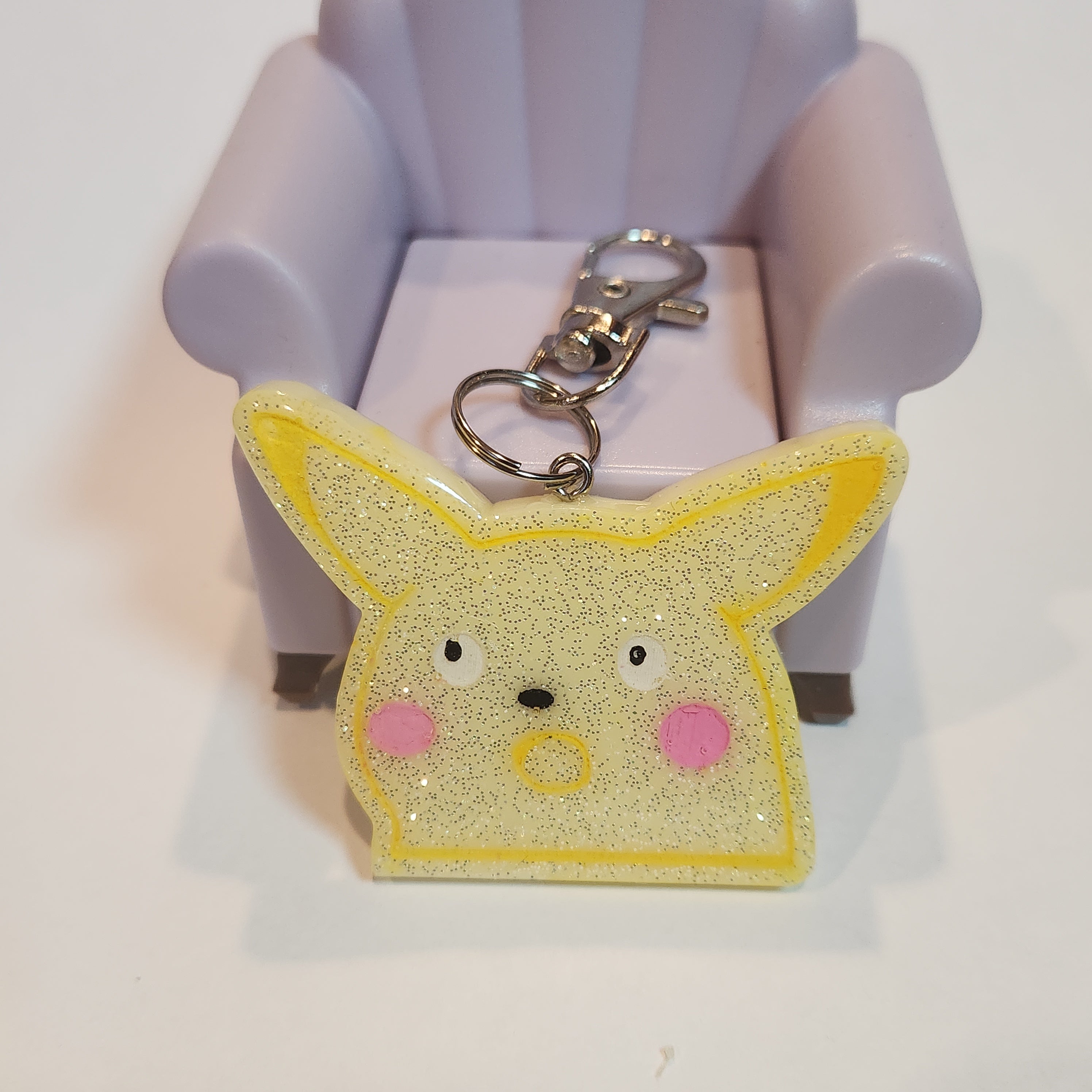 Shocked Electric Mouse Pikachu Keychain/Bag Charm